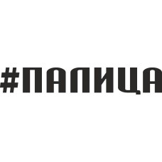 наклейка вырез. "#ПАЛИЦА" (черный), упаковка - 2 шт.