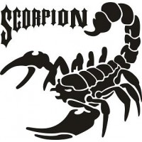 наклейка вырез. "scorpion" (черный)