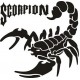 наклейка вырез. "scorpion" (черный) упаковка - 2 шт.