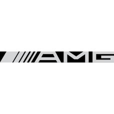 наклейка вырез "AMG" (белый)