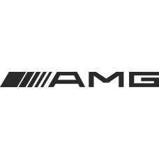наклейка вырез "AMG" (черный)