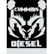 наклейка вырез. "cummins diesel" (белый)