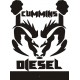 наклейка вырез. "cummins diesel" (черный)