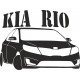 наклейка вырез "KIA rio №2" (черный)
