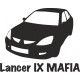 наклейка вырез "Lancer IX MAFIA" (черный), упаковка - 3 шт.