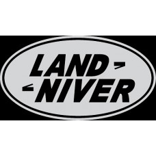 наклейка вырез. "land-niver" (белый), упаковка - 3 шт.