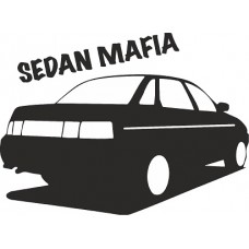 наклейка вырез "sedan mafia" (черный), упаковка - 2 шт.