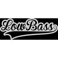 наклейка вырез. "Low Bass" (белый), упаковка - 2 шт.