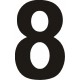 наклейка вырез. "8" (черный), упаковка - 3 шт.