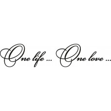 наклейка вырез. "one life..." (черный)