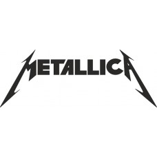 наклейка вырез. "Metallica" (черный), упаковка - 2 шт.