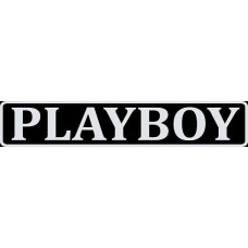 наклейка вырез. "playboy" (белый)