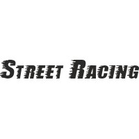 наклейка вырез "Street Racing" (черный), упаковка - 2 шт.