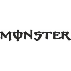 наклейка вырез. "Monster" (черный), упаковка - 2 шт.