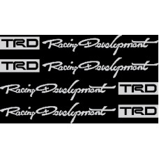 наклейка вырез. "Racing Development trd" (белый), набор - 4 шт.
