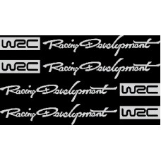 наклейка вырез. "Racing Development wsc" (белый), набор - 4 шт.