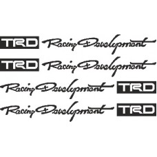 наклейка вырез. "Racing Development trd" (черный), набор - 4 шт.