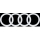 наклейка вырез "Эмблема Audi" (белый)