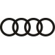наклейка вырез "Эмблема Audi" (черный), упаковка - 3 шт.