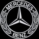 наклейка вырез "Эмблема Mercedes" (белый), упаковка - 2 шт.