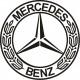 наклейка вырез "Эмблема Mercedes" (черный), упаковка - 2 шт.