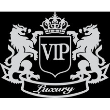 наклейка вырез. "VIP (luxury)" (белый)