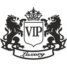 наклейка вырез. "VIP (luxury)" (черный), упаковка - 3 шт.