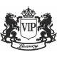наклейка вырез. "VIP (luxury)" (черный)