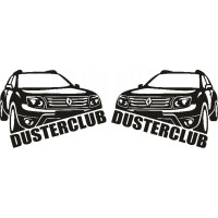 наклейка вырез. "Duster Club" (черный), комплект - 2 шт.