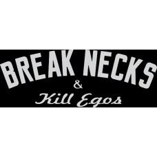 наклейка вырез "break necks" (белый)