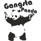 наклейка вырез "Gangsta Panda" (черный), упаковка - 3 шт.