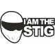 наклейка вырез "I am the stig" (черный)