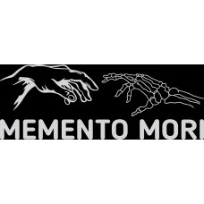 наклейка вырез. "Memento Mori (руки)" (белый)