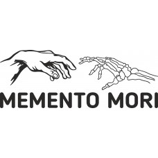 наклейка вырез. "Memento Mori (руки)" (черный)