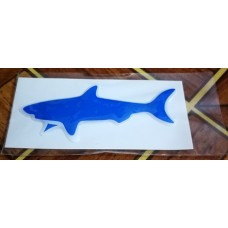 наклейка объем. акула (синий)