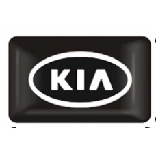 наклейка объем. "KIA", упаковка - 4 шт.