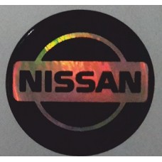 наклейка объем. "Nissan", голографическая, комплект - 4 шт.