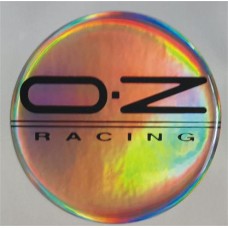 наклейка объем. OZ Racing (серебряный фон) голография, комплект 4 шт.