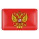 наклейка объем. "Флаг Россия" (с гербом, красный фон), упаковка - 4 шт.