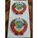 наклейка объем. "герб СССР (белый фон)", упаковка - 2 шт.