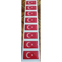 наклейка объем. флаг "Турция" упаковка - 8 шт.