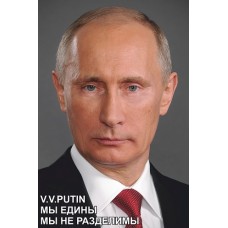 наклейка "портрет, Путин №2 (мы едины)", упаковка - 5 шт.