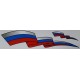 наклейка брызги RUSSIA-флаг, комплект 2 шт.