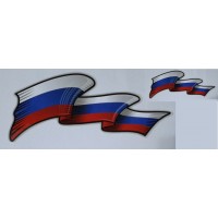 наклейка брызги RUSSIA-флаг, комплект 4 шт.