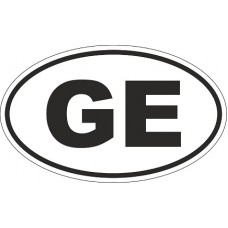 наклейка "Грузия (GE)", упаковка - 5 шт.