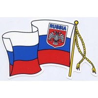 наклейка RUS-флаг (вырезанная) комплект (10 шт.)