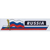 наклейка RUSSIA-флаг (длинная)