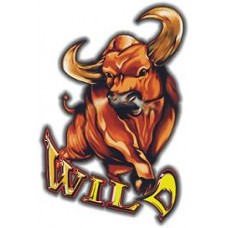 наклейка "бык wild"