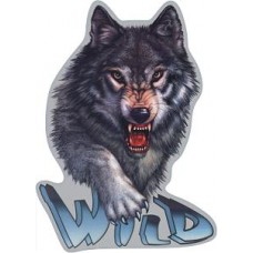 наклейка "волк wild"