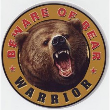 наклейка медведь WARRIOR, упаковка - 5 шт.